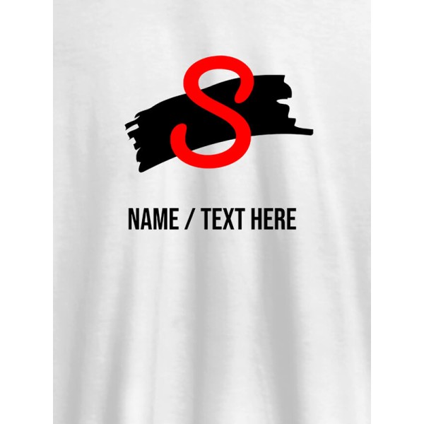 Paint Brush Theme with Initial and Name On Customized Women Tees