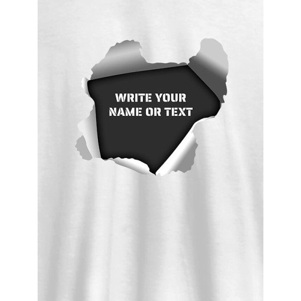 Explode Design with Your Name On T-shirts For Women with Name, Text and Photo