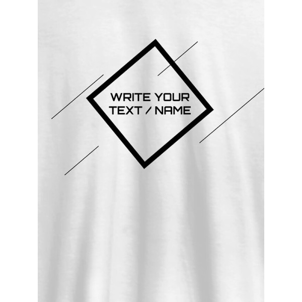Diamond Shape with Your Name On Customized Tshirt for Women