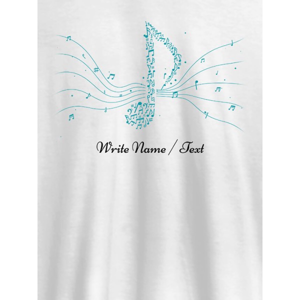 Musical Theme with Your Name On Customized Women Tees