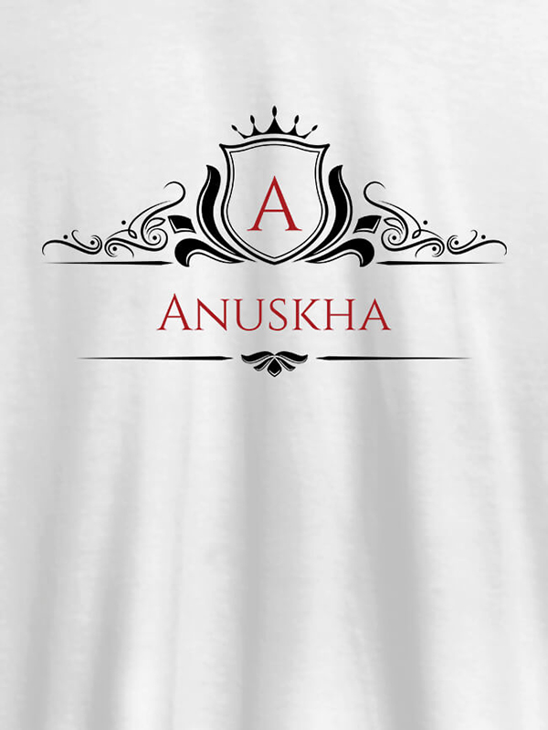 Custom Shield Design with Initial and Text On Customized Womens T-Shirt