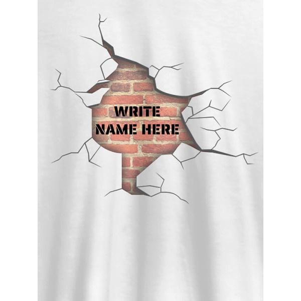 Brick Theme with Your Name On Personalized Women Tshirt