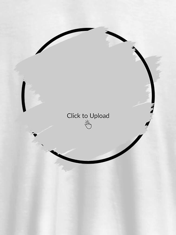 Your Photo in Square Grunge Shape On Customized Women Tees
