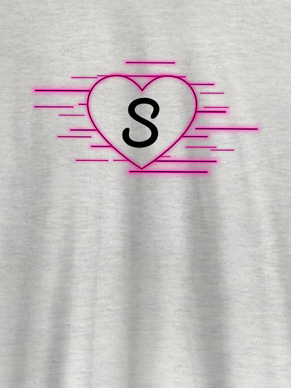 Custom Love with Initial On Customized Women Tees