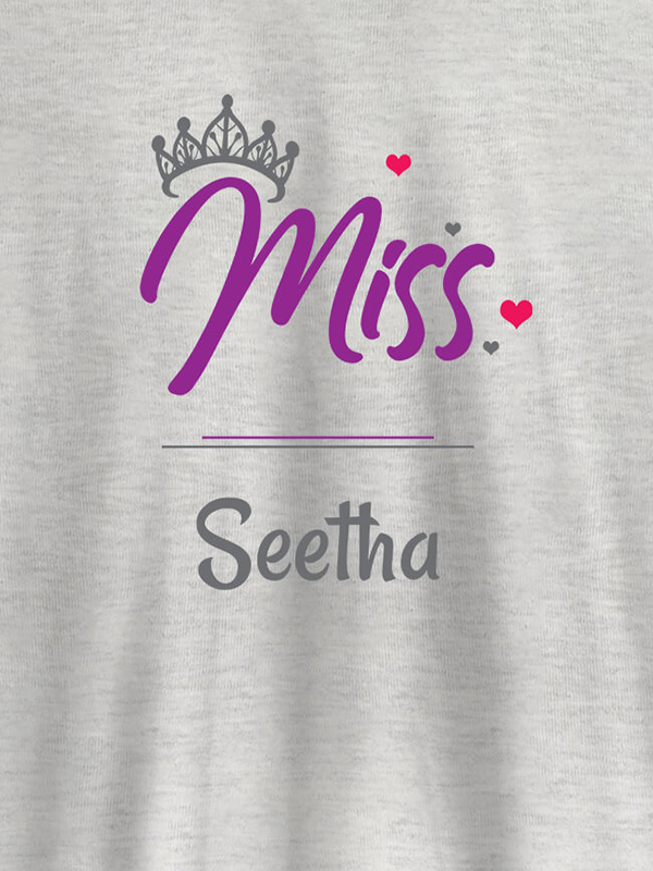 Custom Miss with Your Name On Customized Women Tees