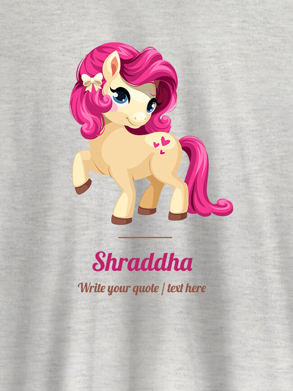 Custom Female Horse with Your Name On Personalized T-Shirt for Women