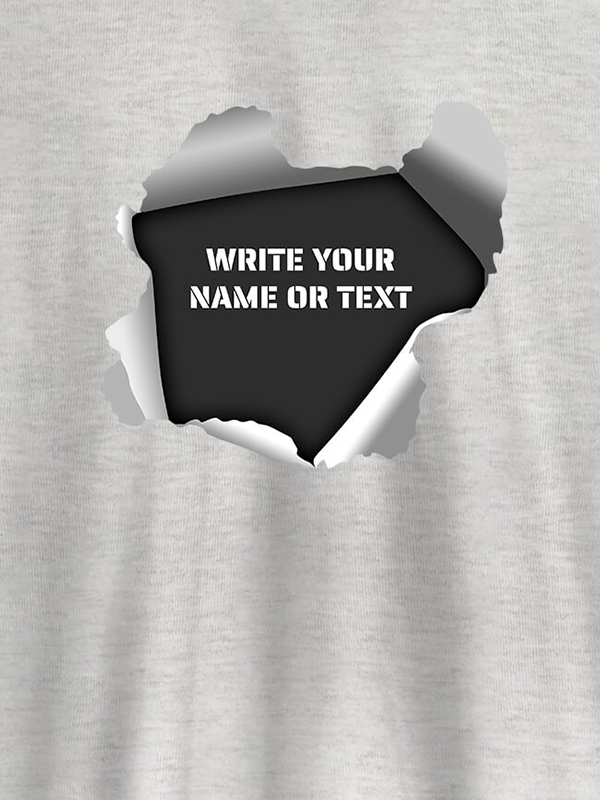 Custom Explode Design with Your Name On T-shirts For Women with Name, Text and Photo
