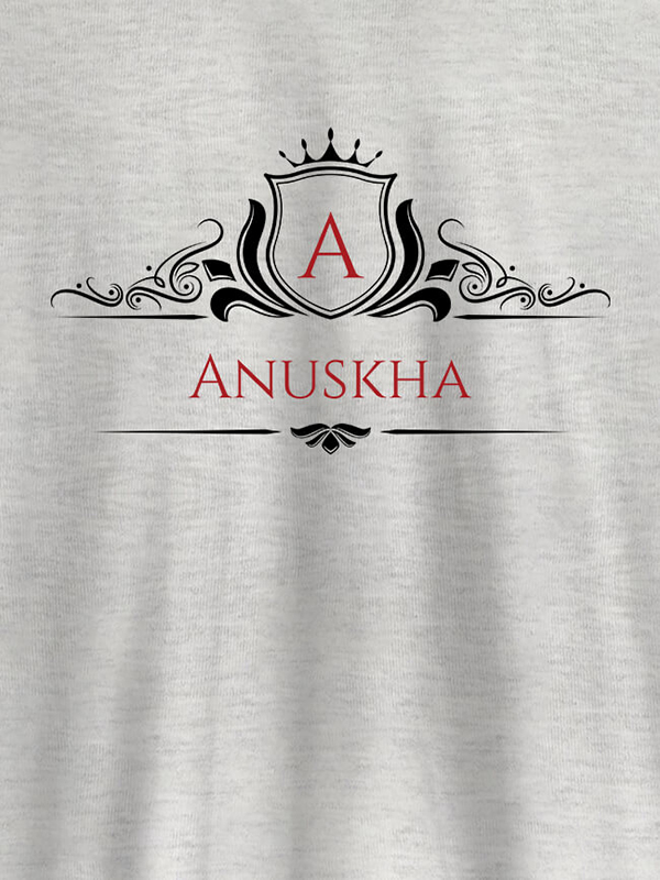 Custom Shield Design with Initial and Text On Customized Womens T-Shirt