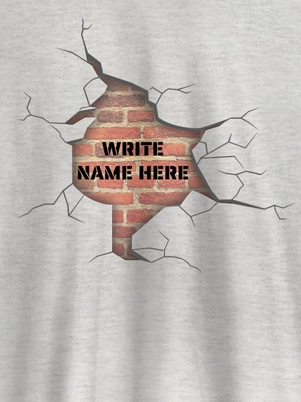 Custom Brick Theme with Your Name On Personalized Women Tshirt