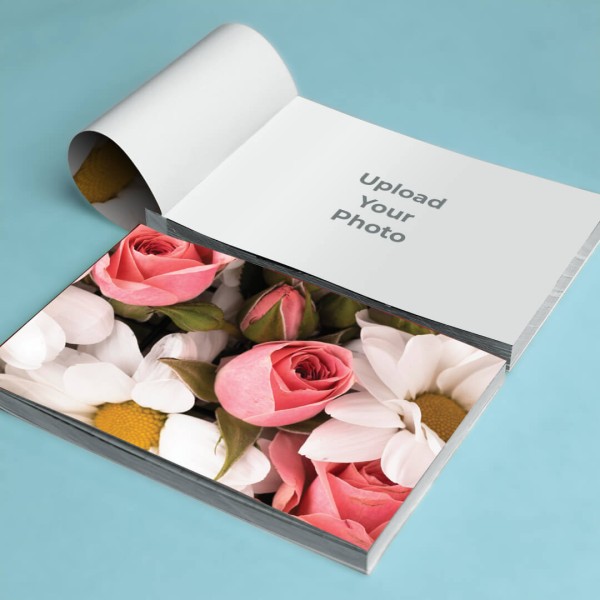 Custom Photo book cover filled with flowers Design
