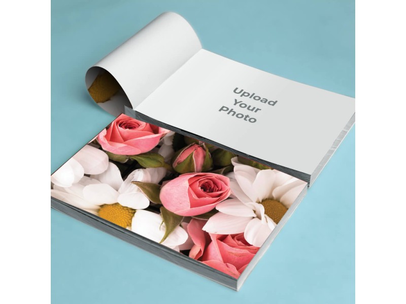 Custom Photo book cover filled with flowers Design
