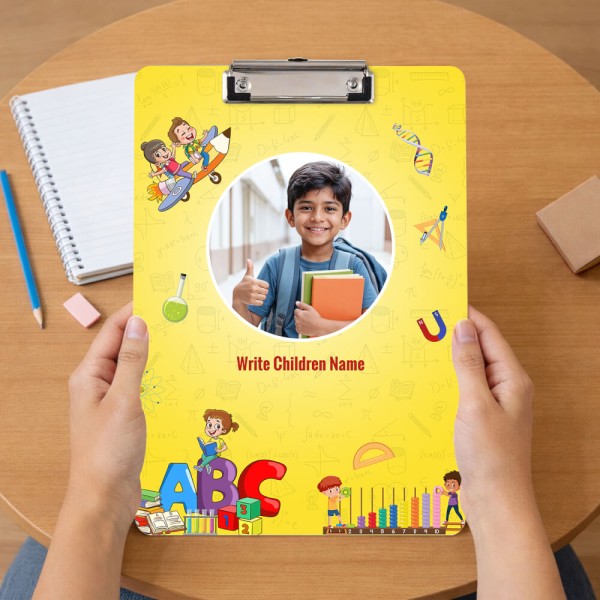 Custom Sunshine Yellow School ABC Learning Acrylic Writing Pad