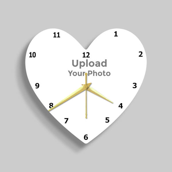 Custom Heart Shapped Wall Clock