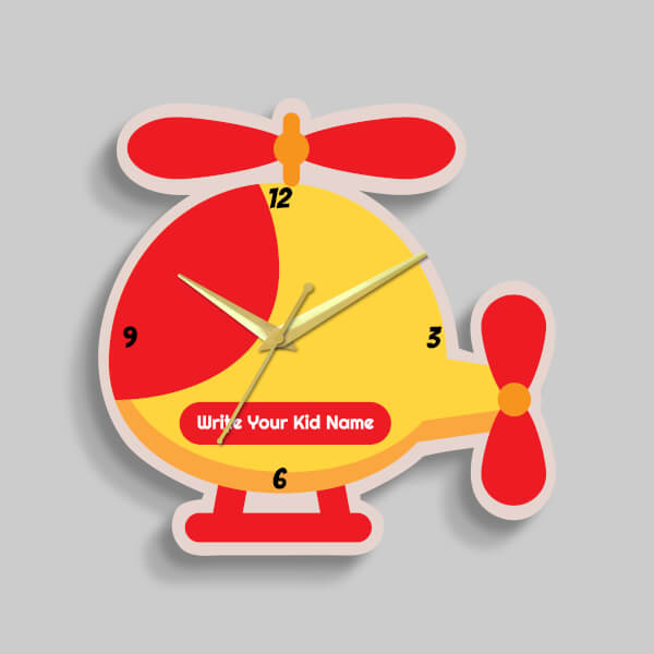 Custom Toy Helicopter Clock Design Photo Wall Clock