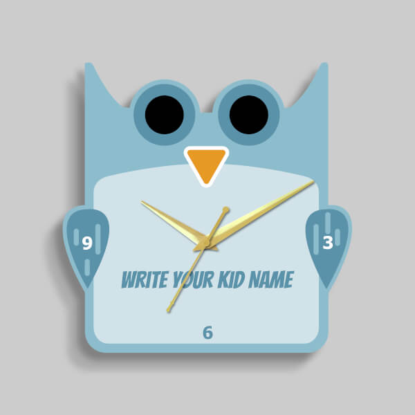 Custom Owl Shaped Clock Design Photo Wall Clock