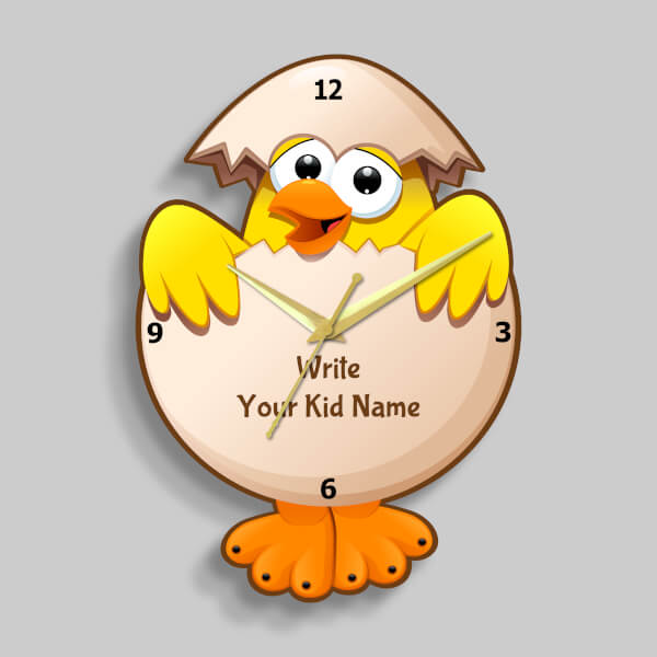 Custom Cute Baby Bird Clock Design Photo Wall Clock