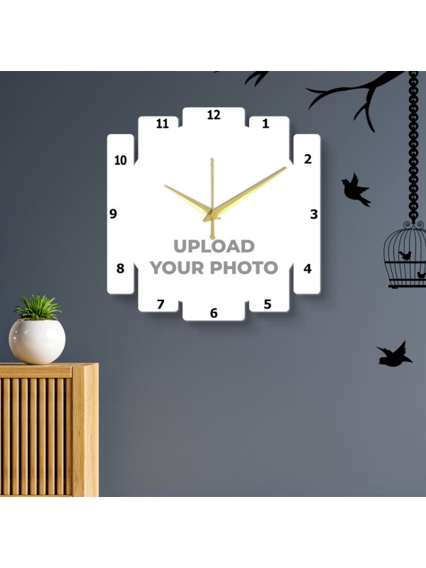 Minimalistic Shaped Photo Wall Clock