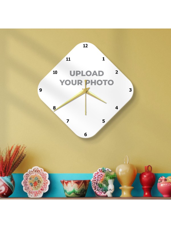 Diamond Shaped Photo Wall Clock