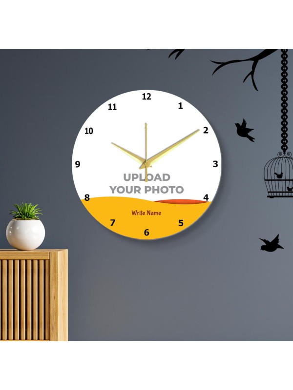 Circle Shaped Photo Wall Clock