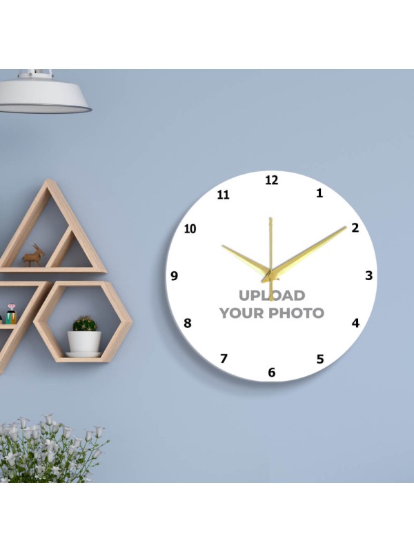 Simple Circle Shaped Photo Wall Clock