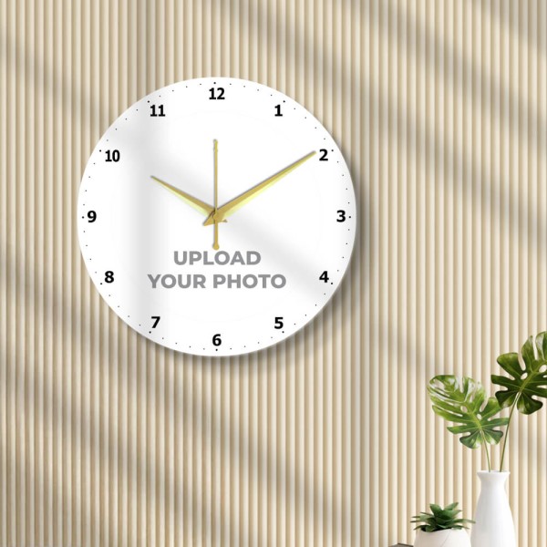 Custom Plain Circle Shaped Photo Wall Clock