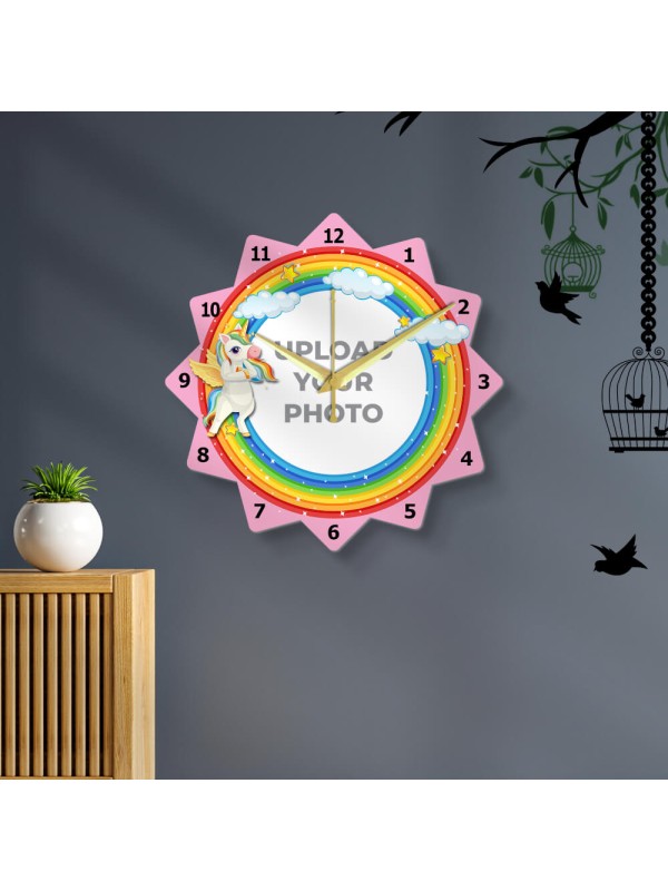 Kids Star Shaped Photo Wall Clock