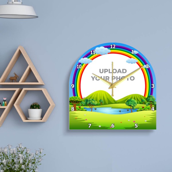 Custom Kids Dome Shaped Photo Wall Clock