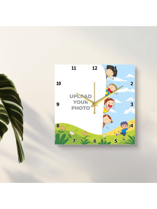 Kids Square Shaped Wall Clocks