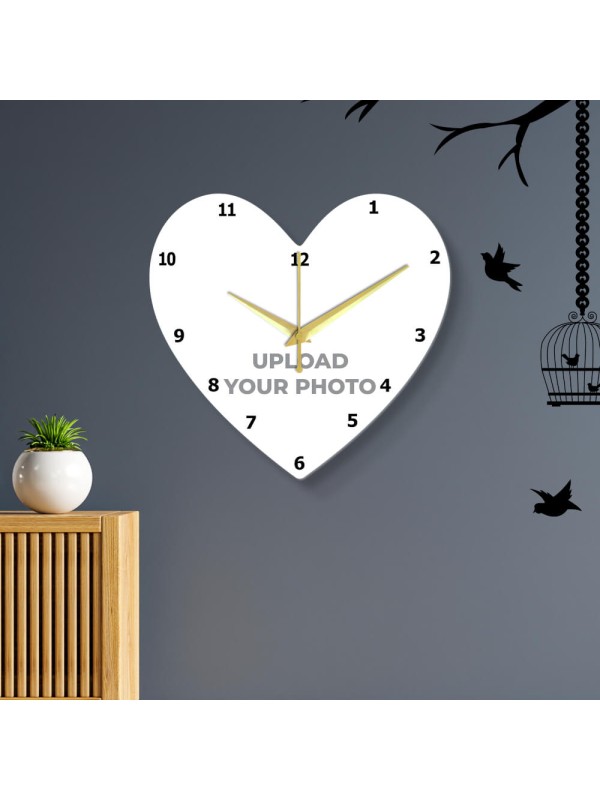 Heart Shapped Wall Clock