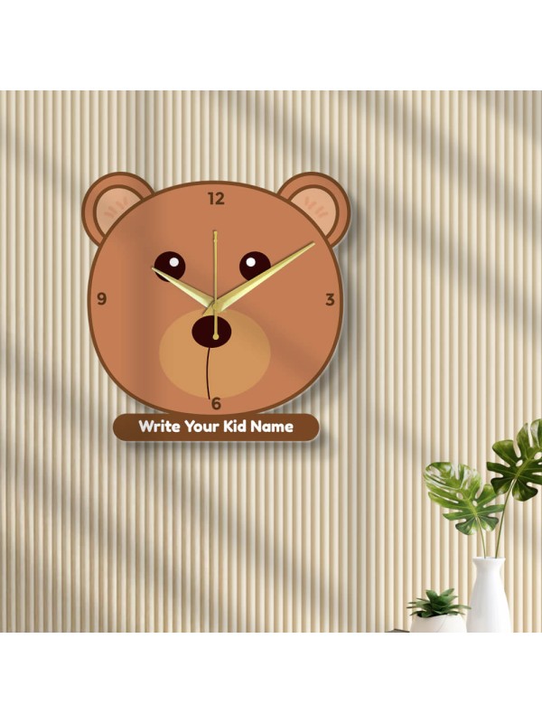 Cute Teddy Bear Clock Design Photo Wall Clock