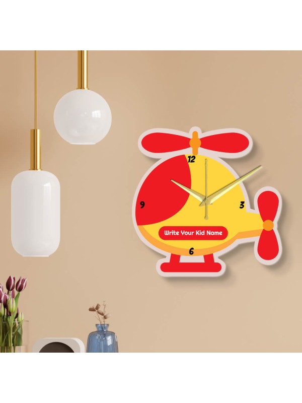 Toy Helicopter Clock Design Photo Wall Clock