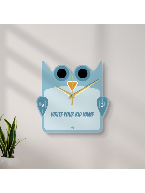 Owl Shaped Clock Design Photo Wall Clock