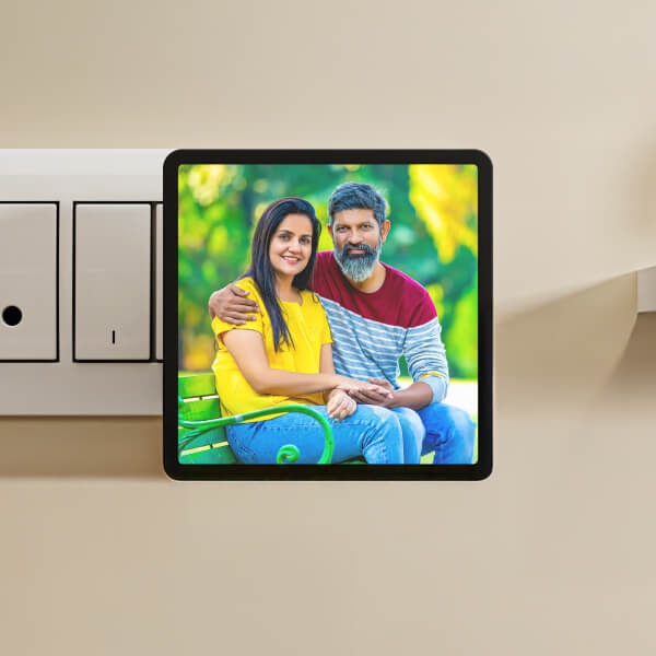 Custom Photo Lamp With Black Frame