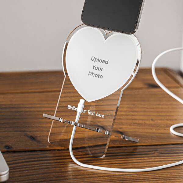 Personalized Acrylic Photo Phone Stand with your photo printing 