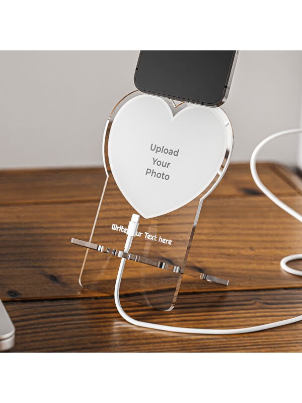 Full Pic Upload Love Shaped Photo Phone Stand