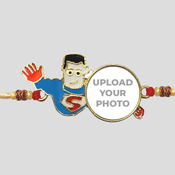 Custom Kid Superman Photo Rakhi