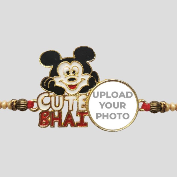 Custom Cute Bhai Round Rakhi 