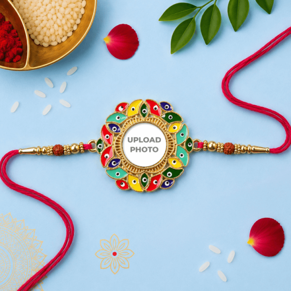 Crown shaped Evil Eye Rakhi Crown shaped Evil Eye Rakhi