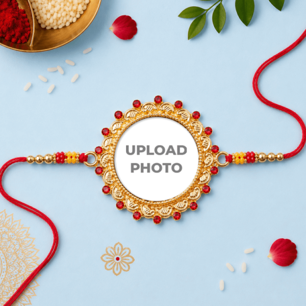 Round Shape Round Small Stones Rakhi Round Shape Round Small Stones Rakhi