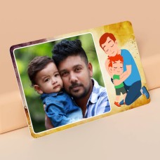 Dad & Son Embrace Wallet Card Design