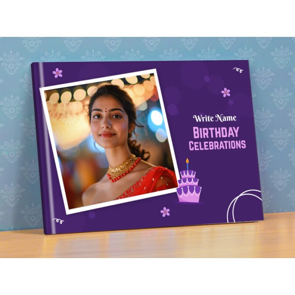 Elegant Purple Birthday Celebration Photobook Design