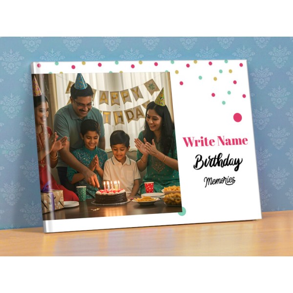 Colorful Confetti Birthday Memories Photobook Design