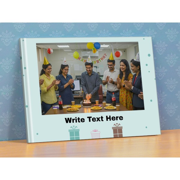 Light Blue Birthday Photobook Design with Decorative Touches