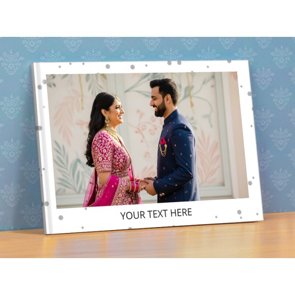 Polaroid Style Wedding Photobook With Custom Text