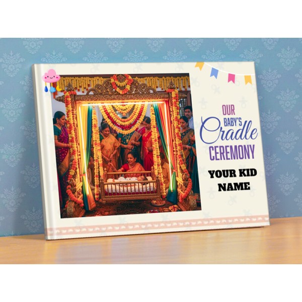Baby Cradle Ceremony Moments with Text Customization Photobook