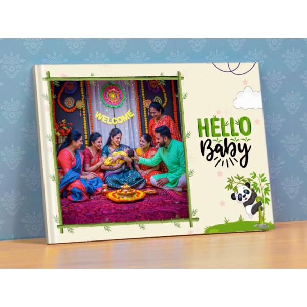 Hello Baby with Little Panda Designed Naming Photobook