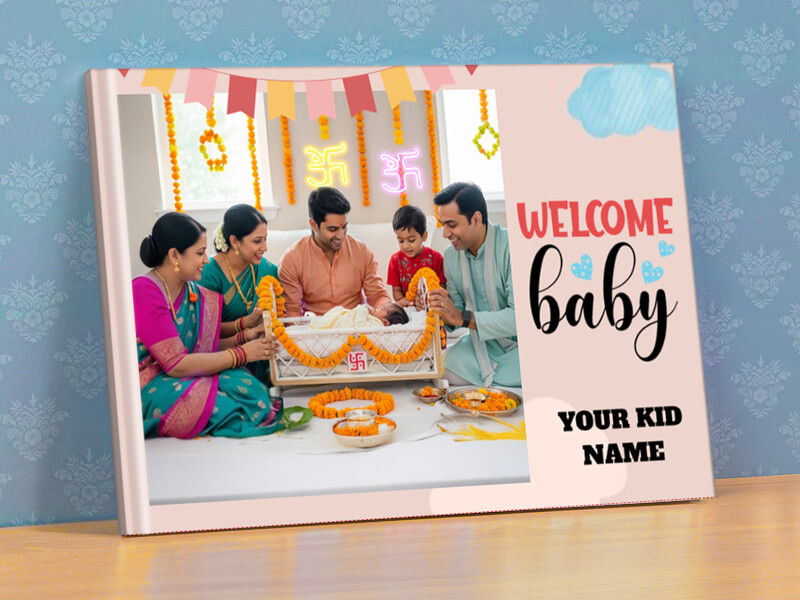 Welcome Baby Photobook with Custom Text