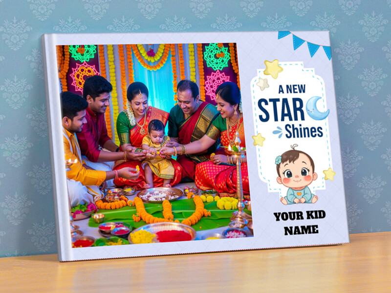 A Star Shines Themed Photobook with Customizable Text