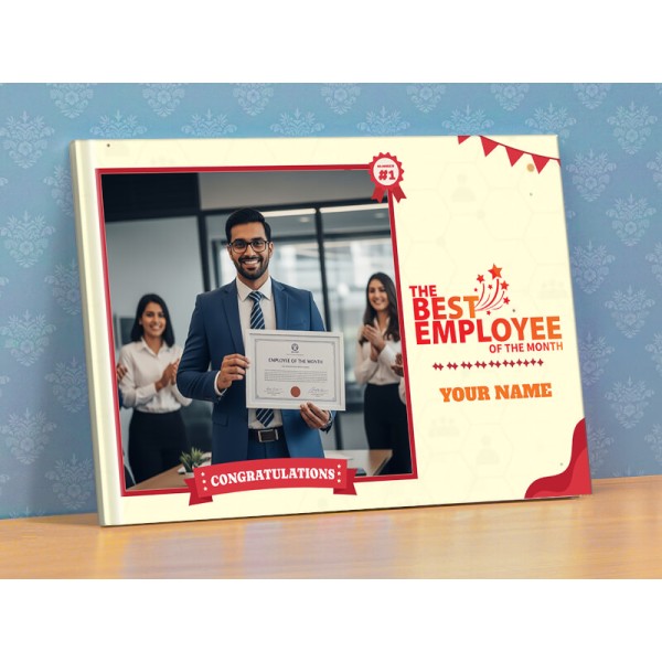 The Best Employee of the Month Themed Photobook with Text Customization
