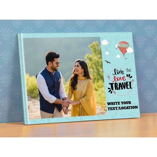 Live Love Travel Photobook with Text Customization